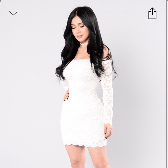 fashion nova white lace dress